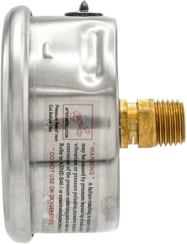 Liquid Filled Center Back Mount Pressure Gauge with 2.5" Dial, 0-6000 PSI, 1/4" Male NPT Connection, Stainless Steel CASE and Bezel (1) in Saudi Arabia