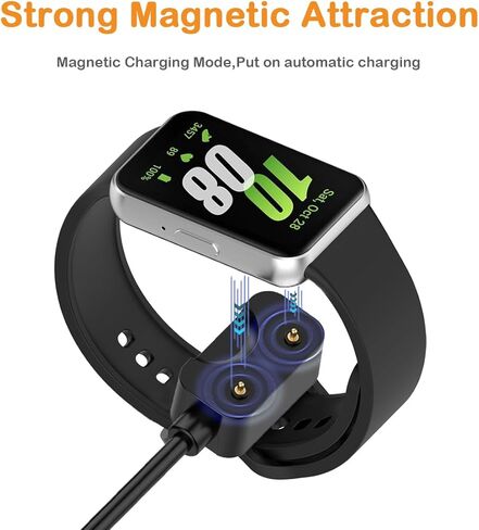 عبوتان متوافقتان مع شاحن Samsung Galaxy Fit 3، وكابل شحن USB مغناطيسي بديل بطول 1.8 قدم لساعة Galaxy Fit 3 الذكية in Kuwait
