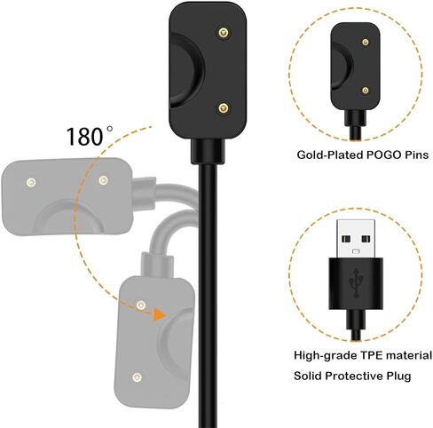 عبوتان متوافقتان مع شاحن Samsung Galaxy Fit 3، وكابل شحن USB مغناطيسي بديل بطول 1.8 قدم لساعة Galaxy Fit 3 الذكية in Kuwait