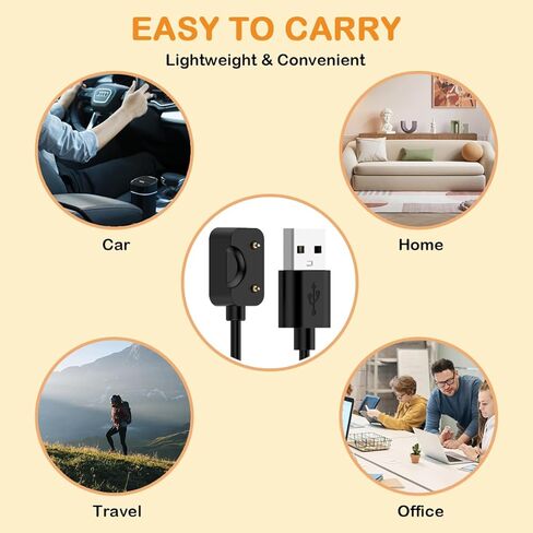 عبوتان متوافقتان مع شاحن Samsung Galaxy Fit 3، وكابل شحن USB مغناطيسي بديل بطول 1.8 قدم لساعة Galaxy Fit 3 الذكية in Kuwait