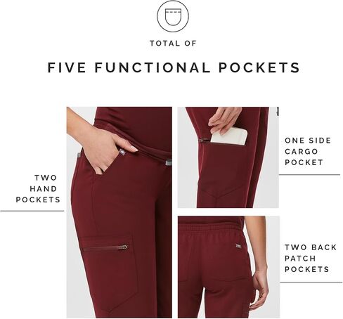 FIGS Zamora Jogger Maternity Scrub Pants for Women — Slim Fit, 5 Pockets, 4-Way Stretch, Anti-Wrinkle Women Scrub Bottoms in Saudi Arabia