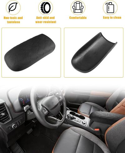 Car Center Console Armrest Cover Fits for Ford Bronco Sports 2021 2022 TPE, Anti-Scratch Resistant Armrest Box Protective Cover Waterproof Cushion Soft Arm Rest Pad in Saudi Arabia