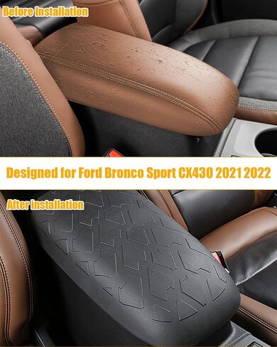 Car Center Console Armrest Cover Fits for Ford Bronco Sports 2021 2022 TPE, Anti-Scratch Resistant Armrest Box Protective Cover Waterproof Cushion Soft Arm Rest Pad in Saudi Arabia