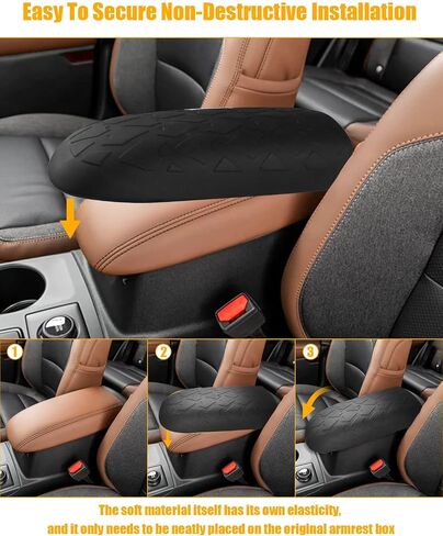 Car Center Console Armrest Cover Fits for Ford Bronco Sports 2021 2022 TPE, Anti-Scratch Resistant Armrest Box Protective Cover Waterproof Cushion Soft Arm Rest Pad in Saudi Arabia