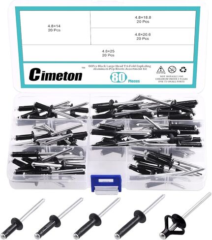 70 قطعة 3/16 "رأس كبير ثلاثي الطي انفجار الألومنيوم البوب ​​المسامير ثلاثي لمبة طويلة البوب ​​تصاعد برشام عدة لقوارب الكاياك وإكسسوارات القوارب in Kuwait