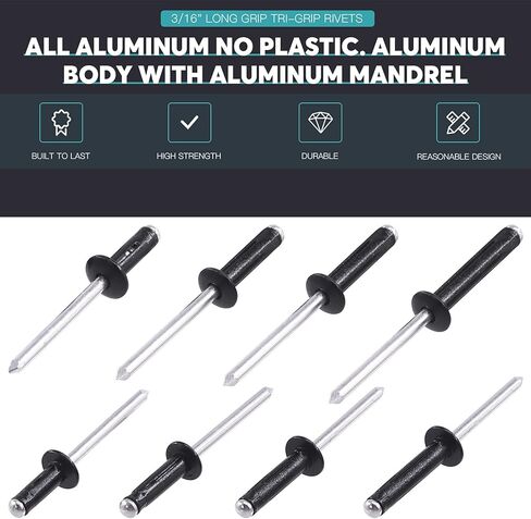 70 قطعة 3/16 "رأس كبير ثلاثي الطي انفجار الألومنيوم البوب ​​المسامير ثلاثي لمبة طويلة البوب ​​تصاعد برشام عدة لقوارب الكاياك وإكسسوارات القوارب in Kuwait