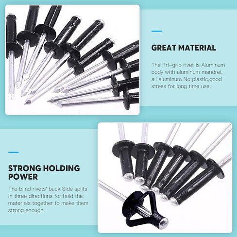 70 قطعة 3/16 "رأس كبير ثلاثي الطي انفجار الألومنيوم البوب ​​المسامير ثلاثي لمبة طويلة البوب ​​تصاعد برشام عدة لقوارب الكاياك وإكسسوارات القوارب in Kuwait