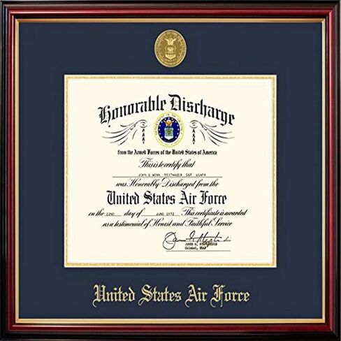 Campus Images AFDPT001 Air Force Discharge Petite Frame with Gold Medallion, 8.5" x 11" in Saudi Arabia