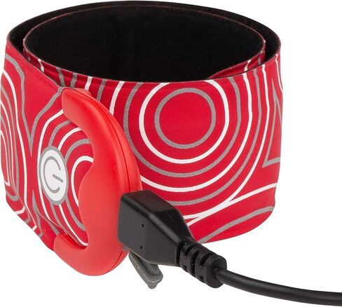 Nite Ize SlapLit Rechargeable LED Slap Wrap - Light-Up Slap Band for Wrists or Ankles - Wristband with LED Light for Nighttime Visibility - Running, Biking, Hiking & More - Red with Red LED in Saudi Arabia