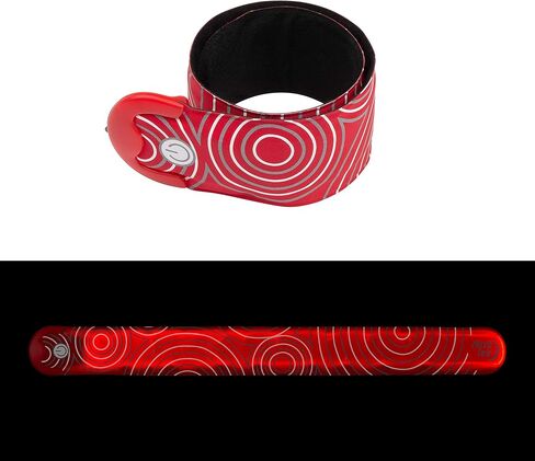 Nite Ize SlapLit Rechargeable LED Slap Wrap - Light-Up Slap Band for Wrists or Ankles - Wristband with LED Light for Nighttime Visibility - Running, Biking, Hiking & More - Red with Red LED in Saudi Arabia