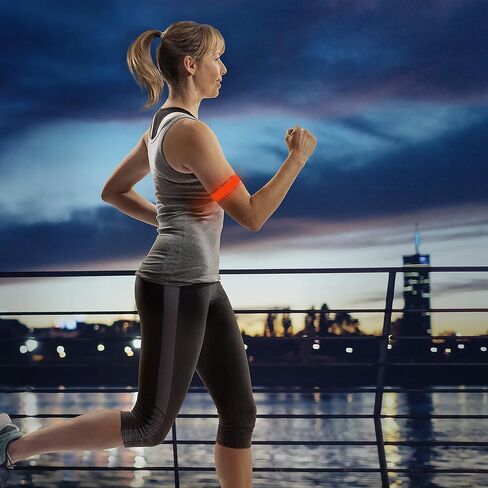 Nite Ize SlapLit Rechargeable LED Slap Wrap - Light-Up Slap Band for Wrists or Ankles - Wristband with LED Light for Nighttime Visibility - Running, Biking, Hiking & More - Red with Red LED in Saudi Arabia