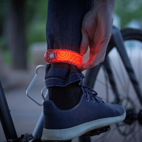 Nite Ize SlapLit Rechargeable LED Slap Wrap - Light-Up Slap Band for Wrists or Ankles - Wristband with LED Light for Nighttime Visibility - Running, Biking, Hiking & More - Red with Red LED in Saudi Arabia