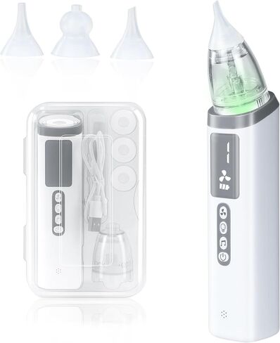 TopQuaFocus Nasal Aspirator for Adult & Baby Effective Nose Sucker for Quick Relief Ideal Nasal Suction for Babies and Toddlers 3 Silicone Tips Adjustable Suction Level - Lavage Care System in Kuwait