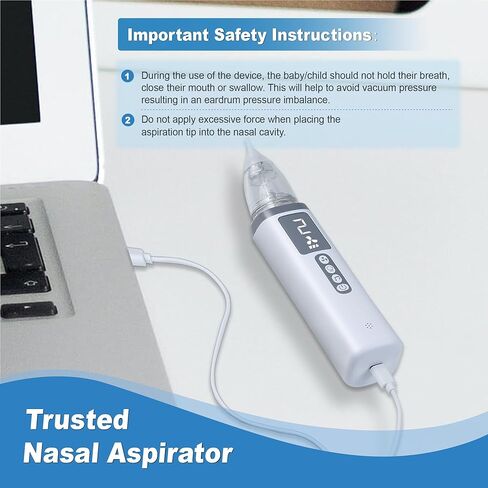 TopQuaFocus Nasal Aspirator for Adult & Baby Effective Nose Sucker for Quick Relief Ideal Nasal Suction for Babies and Toddlers 3 Silicone Tips Adjustable Suction Level - Lavage Care System in Kuwait