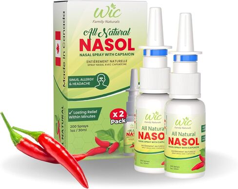 Capsaicin Nasal Spray - 200Sprays - Natural Sinus Relief, Sinus Relief Spray, Natural Allergy Sinus Spray for Stuffy Nose, Non-Addictive Formula for Holistic Nasal Wellness(1) in Saudi Arabia