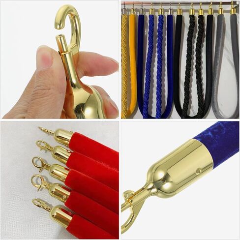 HOMSFOU حبل نهاية المفاجئة 2PCS حبل معدني نهاية سدادة الحبل نهاية كاب حبل نهاية السحابة جراد البحر مخلب المشبك حبل التجهيزات هوك الدرابزين حبل نهاية هوك الذهبي in Kuwait