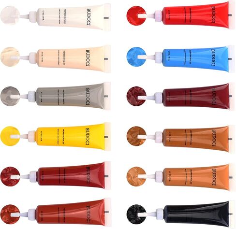 12 Colors Leather Repair Kit for Furniture, Vinyl Furniture Repair Kit for Car Seats, Jacket, Purse, Leather Shoes, Boat Seat (12 PCS SET) in Saudi Arabia