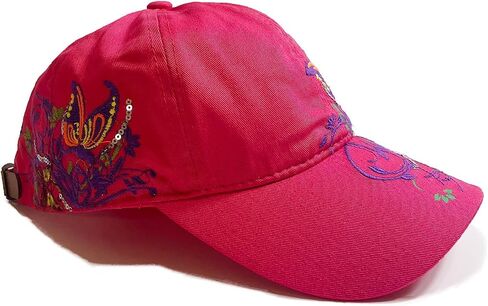 Women Embroidery Butterfly Baseball Cap Flower Print Bling Cap Sun Hat Adjustable in Saudi Arabia
