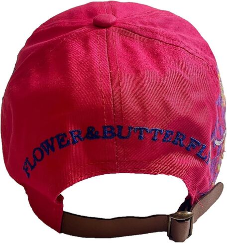 Women Embroidery Butterfly Baseball Cap Flower Print Bling Cap Sun Hat Adjustable in Saudi Arabia