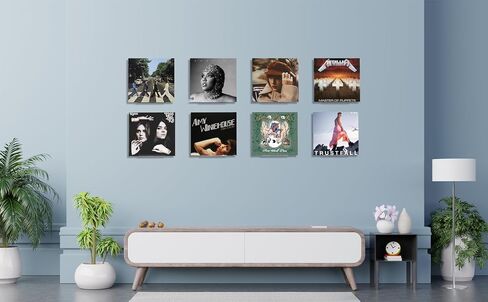 Clear Vinyl Record Shelf Wall Mount 8 Pack 7 Inch, Acrylic Vinyl Album Holder Display, CD shelf, Album Frame Organizer, Kids Bookshelf, Floating Wall Shelf in Home Office and Record Store in Saudi Arabia
