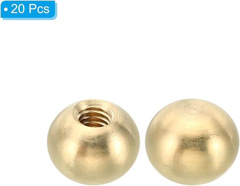 PATIKIL M5x0.8 Thread Cap Nuts Knob, 20 Pack Brass Ball Lamp Decoration Screw Caps Nut Cover Nut for Furniture Lighting or DIY Project 10mm in Saudi Arabia
