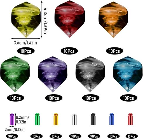 رحلات رمي ​​السهام القياسية، 140 قطعة من جناح ذيل الريش المتين للحيوانات الأليفة وواقيات جناح طيران رمي السهام للطرف الفولاذي والسهام ذات الأطراف الناعمة in Kuwait