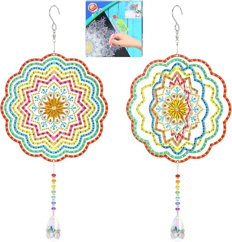 Liccyy جديد 3D شنق الماس الفن اللوحة الرياح الرنين Suncatcher مجموعات الملحقات للبالغين والأطفال المبتدئين، 5D الكريستال جوهرة الفن الطلاء Suncatcher حسب الرقم DIY هدية المنزل حديقة نافذة الديكور، الطيور in Saudi Arabia
