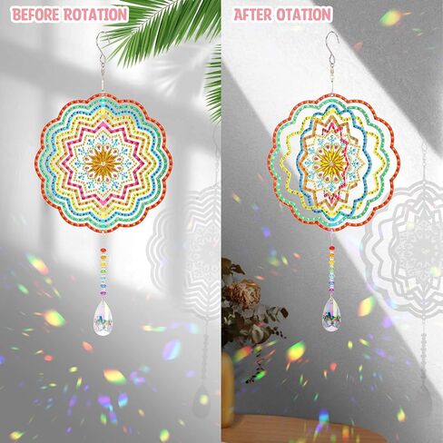 Liccyy جديد 3D شنق الماس الفن اللوحة الرياح الرنين Suncatcher مجموعات الملحقات للبالغين والأطفال المبتدئين، 5D الكريستال جوهرة الفن الطلاء Suncatcher حسب الرقم DIY هدية المنزل حديقة نافذة الديكور، الطيور in Saudi Arabia