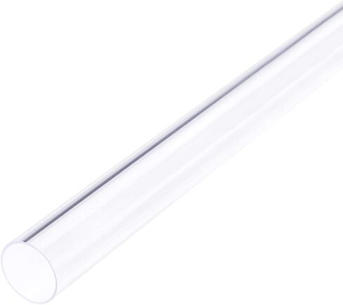 uxcell 2pcs Clear Rigid PVC Pipe 19/32"(15mm) ID x 5/8"(16mm) x 2ft Round Tube Tubing in Saudi Arabia