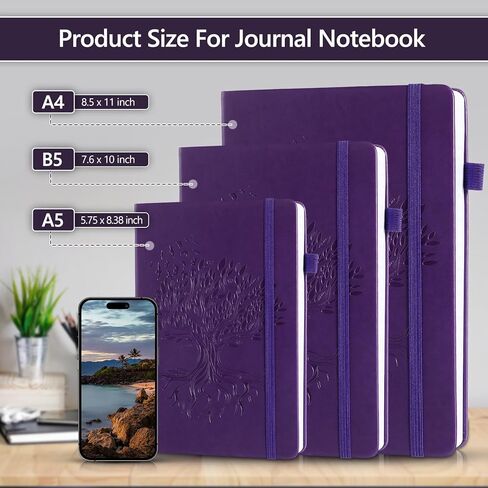 Billtigif Lined Journal Notebook, 365 Numbered Pages Journals for Writing, B5 Notebooks College Ruled, Hardcover Notebook for Women Men, 5.75" X 8.38", Black in Kuwait