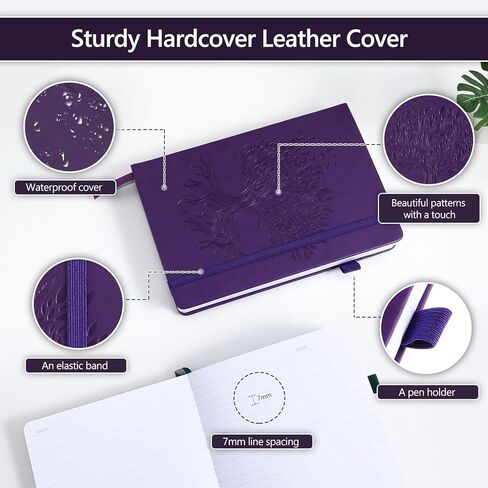 Billtigif Lined Journal Notebook, 365 Numbered Pages Journals for Writing, B5 Notebooks College Ruled, Hardcover Notebook for Women Men, 5.75" X 8.38", Black in Kuwait