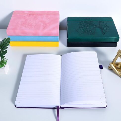 Billtigif Lined Journal Notebook, 365 Numbered Pages Journals for Writing, B5 Notebooks College Ruled, Hardcover Notebook for Women Men, 5.75" X 8.38", Black in Kuwait