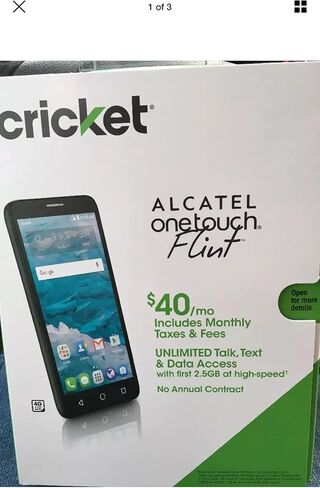Cricket Wireless Alcatel OneTouch Flint 4G LTE 5.5 HD IPS 16GB Memory No-Contract Cell Phone in Kuwait