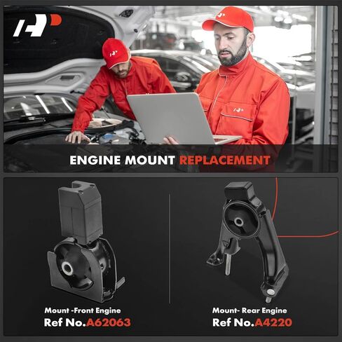 مجموعة تثبيت محرك المحرك A-Premium متوافقة مع Toyota Corolla وMatrix & Pontiac Vibe 2003-2008، 1.8 لتر، ناقل حركة أوتوماتيكي، مجموعة من قطعتين، استبدال # 123610D090، 123610D100 in Saudi Arabia