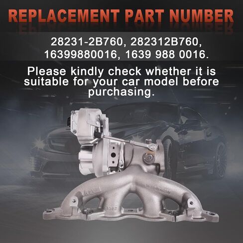 شاحن توربيني توربو متوافق مع Hyundai Tucson 1.6L 2016-2018 استبدال 28231-2B760 282312B760 16399880016 in Kuwait