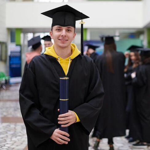 Lawei 2 Pieces Matte Graduation Cap with Tassel 2024, Adjustable Black Graduation Hat, Sweat Absorbing Breathable Unisex Adult Graduation Cap for Men Women High School and College Ceremony in Kuwait