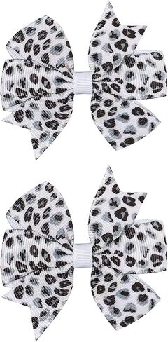 Baby Girls Leopard Bow hairpin girls leopard bow Hair Accessories for women.(FJ65) (Leopard A) in Saudi Arabia
