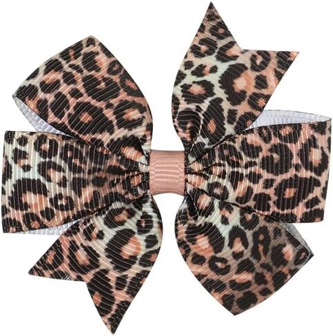 Baby Girls Leopard Bow hairpin girls leopard bow Hair Accessories for women.(FJ65) (Leopard A) in Saudi Arabia