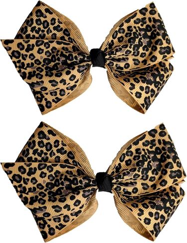 Baby Girls Leopard Bow hairpin girls leopard bow Hair Accessories for women.(FJ65) (Leopard A) in Saudi Arabia