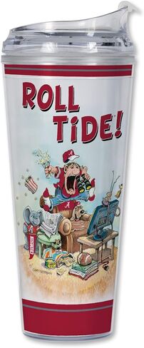 كوب أكريليك بوزن 24oz من Rico Industries NCAA Gary Patterson The Fan مع غطاء مفصلي، كوب مزدوج الجدار مرخص رسميًا مع قش in Saudi Arabia