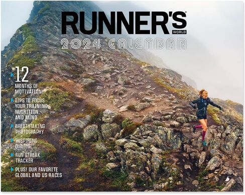 تقويم الحائط لعام 2024 من Runner's World: اكتشف التصوير الفوتوغرافي الملهم، ونصائح التدريب من الخبراء، والاقتباسات التحفيزية، وتواريخ السباق والمزيد! in Kuwait