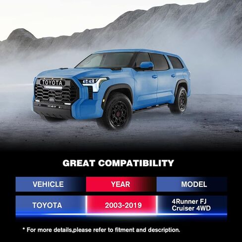 طقم رفع التسوية الخلفية 3 بوصة أمامي 2 بوصة، مع مجموعة تفاضلية لسيارة Toyota 2003-2024 4Runner FJ Cruiser 4WD أطقم رفع فاصل زنبركي كامل التسوية in Saudi Arabia