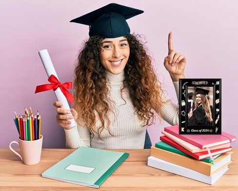 WaaHome You Did It Class of 2024 إطار صورة التخرج إطار صورة خشبي للتخرج هدايا التخرج لخريجي الكلية في المدرسة الثانوية وكبار السن in Kuwait