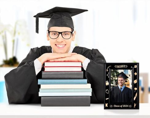 WaaHome You Did It Class of 2024 إطار صورة التخرج إطار صورة خشبي للتخرج هدايا التخرج لخريجي الكلية في المدرسة الثانوية وكبار السن in Kuwait