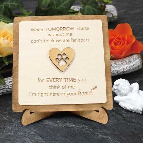 الهدايا التذكارية للحيوانات الأليفة - هدية تعاطف مدروسة لفقدان قطة كلب، هدية تذكارية، هدايا الرحيل، هدايا الفجيعة لفقد حيوان أليف، لوحة تذكارية تكريمًا لصديقك الراحل ذي الفراء. in Kuwait