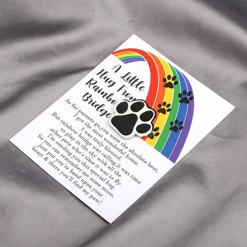 MYOSPARK Pet Memorial Pocket Hug Token Gifts Pet Memorial With Message Card Jewelry Pet Souvenir Gifts Sympathy Gifts for Loss of Dog Cat in Saudi Arabia