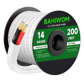 White Speaker Wire 14 Gauge 50FT CL2 Rated CCA Speaker Cable in Saudi Arabia