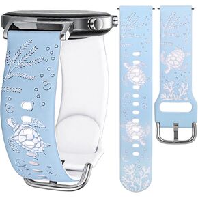 Sea Turtle Engraved Bands for Samsung Galaxy Watch 9/8/7/6/5/4 (40mm/44mm) in Saudi Arabia