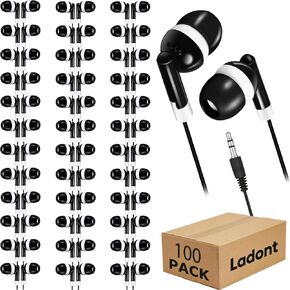 50 Pack Bulk Kids Earbuds for Classroom, Student Wired Headphones in Ear Earbuds for School Librariy, 3.5mm Multi Colored Wholesale Earphones for Chromebook Laptop PC in Kuwait
