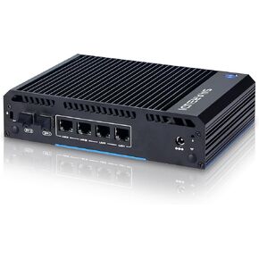 Fanless Router Firewall Appliance Mini PC with 2X SFP+ 4X i226-V LAN Ethernet Intel N150(up to 3.6GHz), Network Gateway Soft Router AES NI/HD/COM 8G DDR4 128G SSD M.2 NVME (Intel N150) in Kuwait